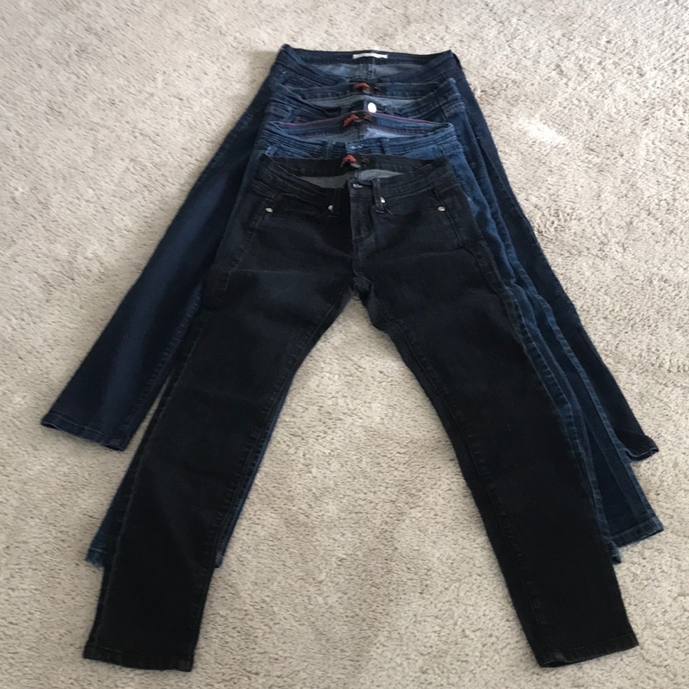 Four pairs 27” waist 29” inseam